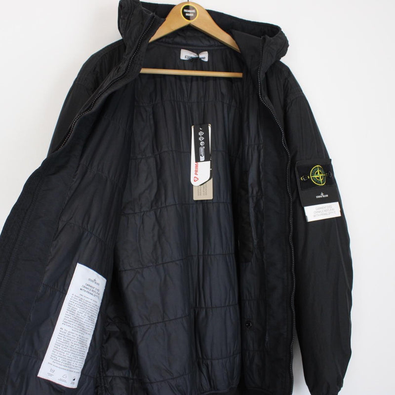 Stone Island AW 2022 Black Garment Dyed Crinkle Reps R-NY Primaloft Jacket