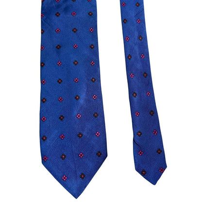 Ermenegildo Zegna blue silk tie with subtle sheen and classic design.