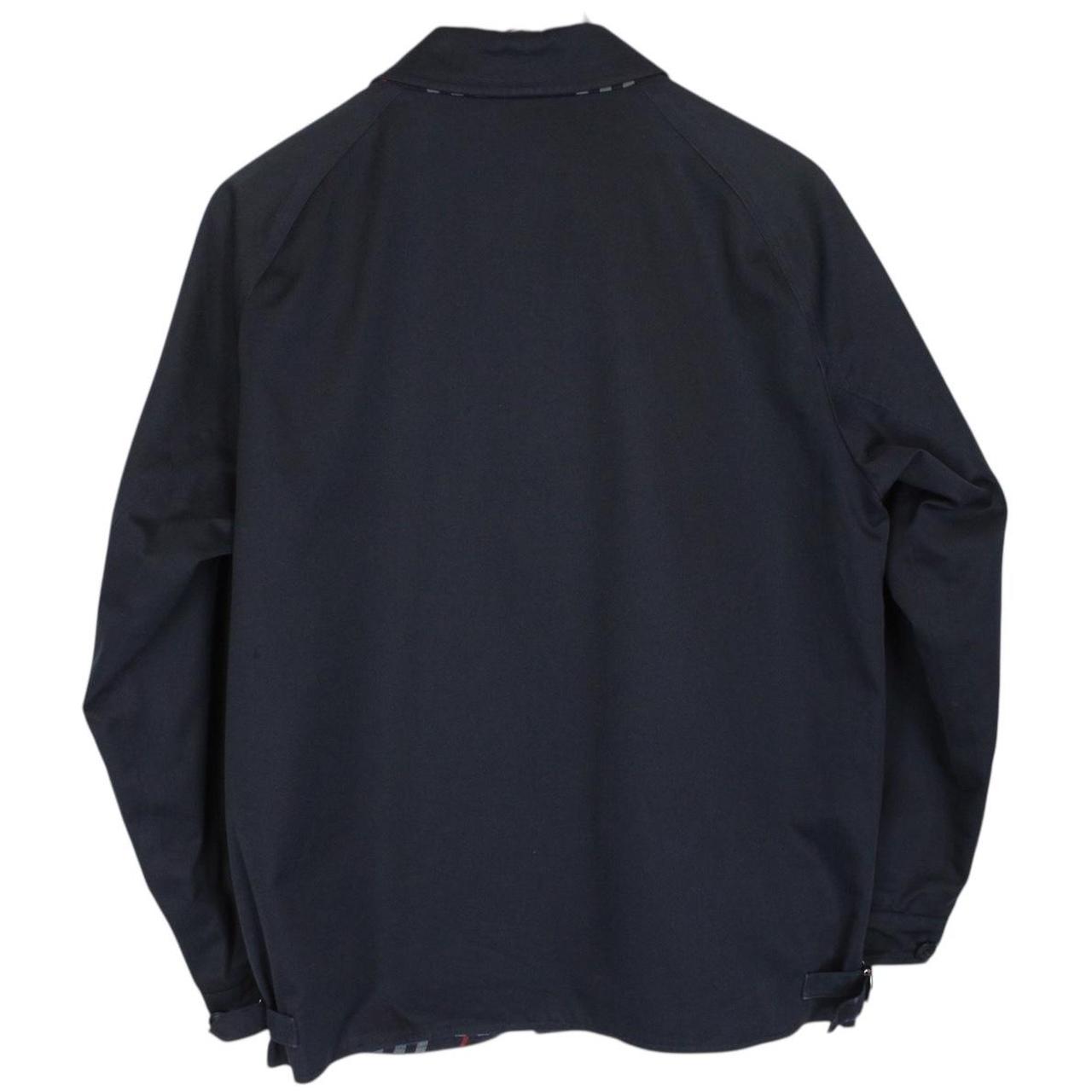 Vintage 90s Burberry Navy Blue Nova Check Full Zip Harrington Jacket