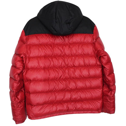 Prada Nylon Red and Black Full Zip Down Puffer Jacket