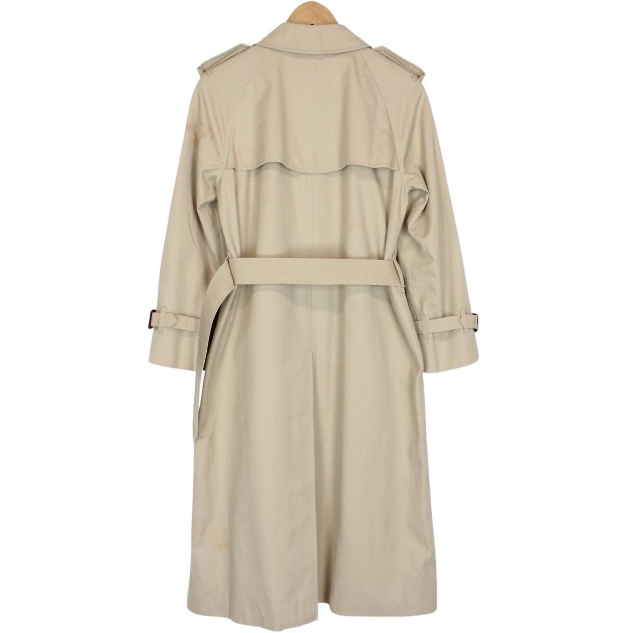 Vintage 90s Burberry Beige Single Breasted Belted Trench Coat