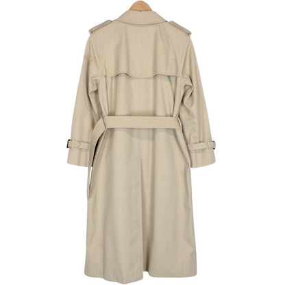 Vintage 90s Burberry Beige Single Breasted Belted Trench Coat
