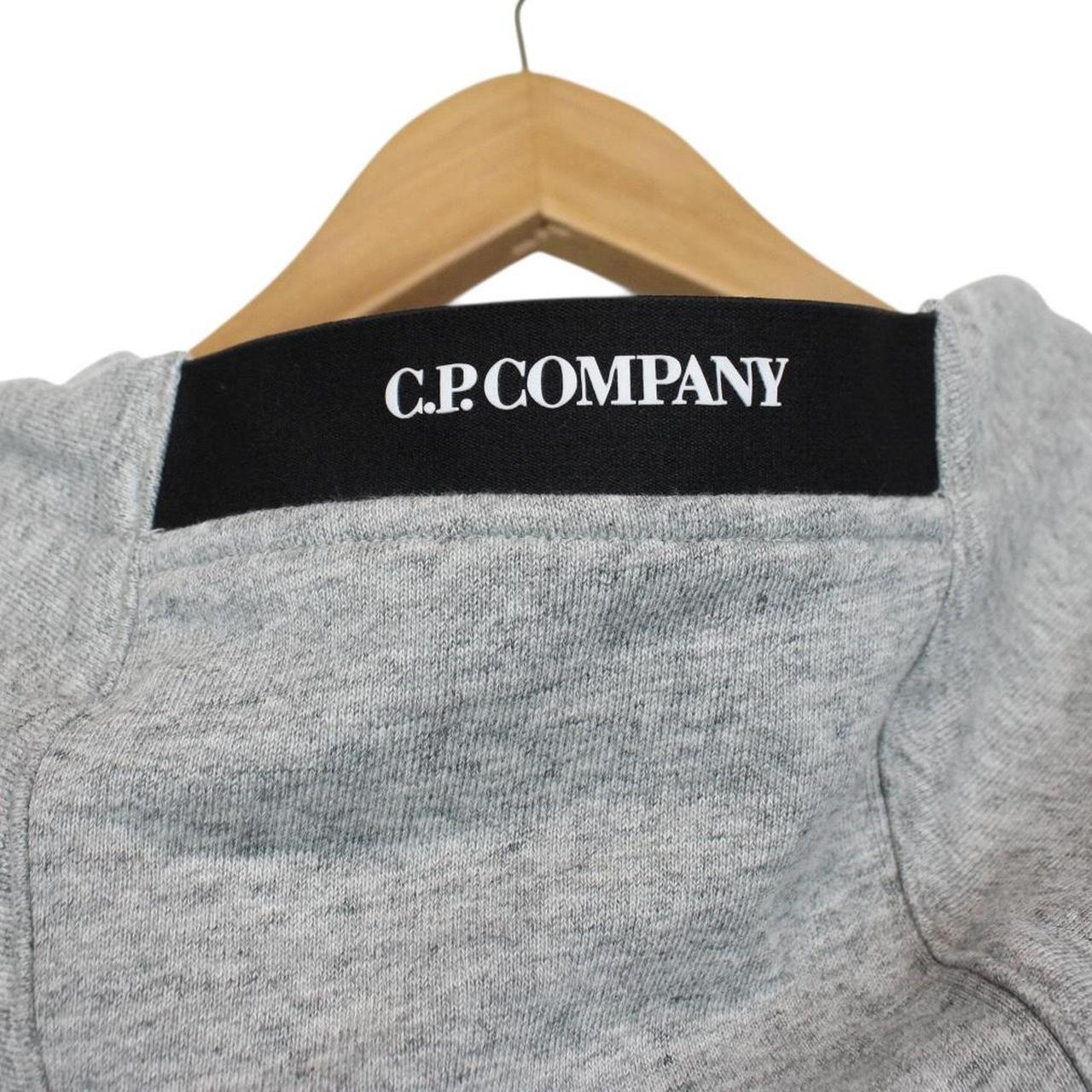 CP Company Grey Micro Lens Diagonal Raised Cotton Hoodie