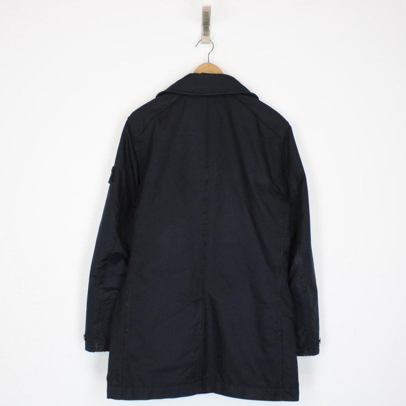 Stone Island AW 2017 Navy Blue David-TC Button Up Coat