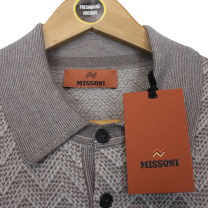 Missoni Multicoloured Wool/Cotton Knit Long Sleeve Polo Shirt Jumper