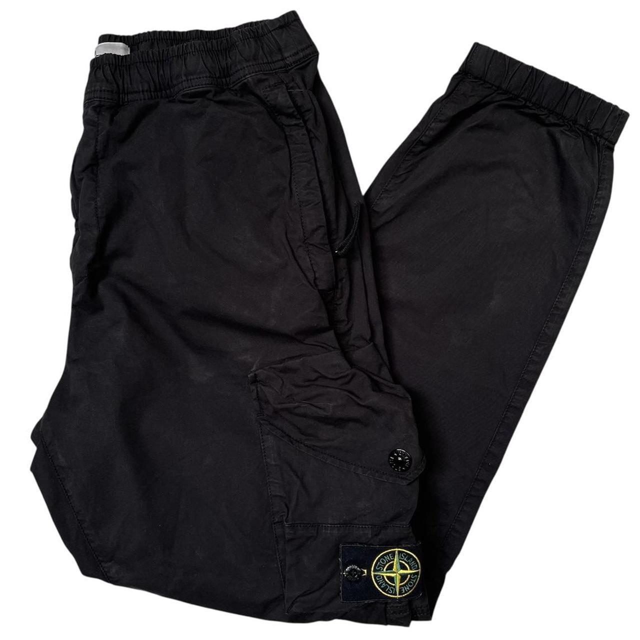 Stone Island SS 2024 Black RE-T Fit Cargo Trousers