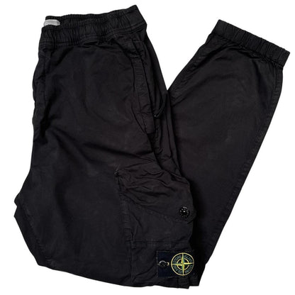 Stone Island SS 2024 Black RE-T Fit Cargo Trousers