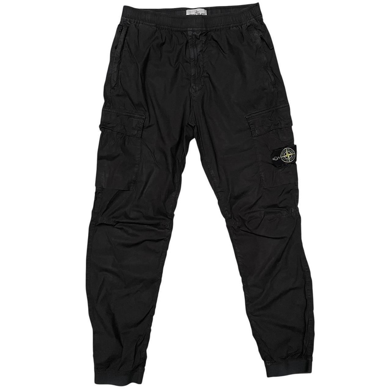 Stone Island AW 2021 Black RE-T Fit Cargo Trousers