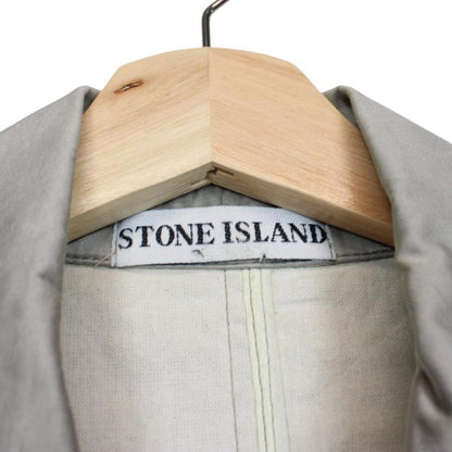 Stone Island SS 2009 Grey Cotton Spalmatura Double Breasted Jacket