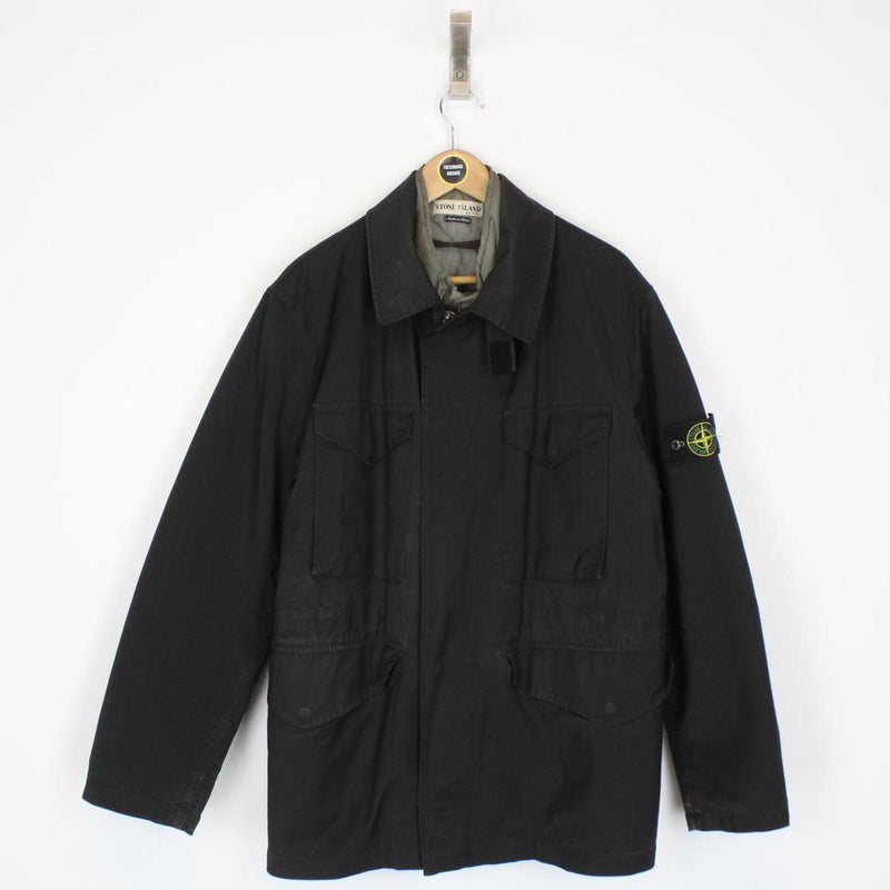 Vintage Stone Island AW 2001 Black Multi Pocket Dutch Rope Lined Jacket