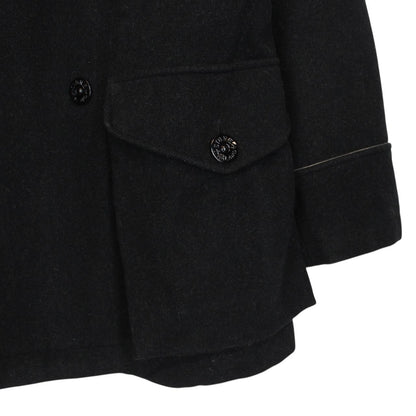 Vintage Stone Island AW 2002 Black Heavyweight Wool Pea Coat