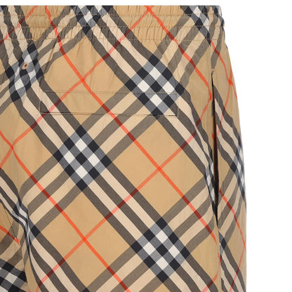 Burberry Beige Nova Check Nylon Mid-Length Swim Shorts