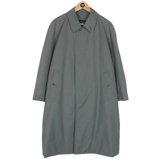 Vintage 90s Burberry Blue Single Breasted Trench Coat