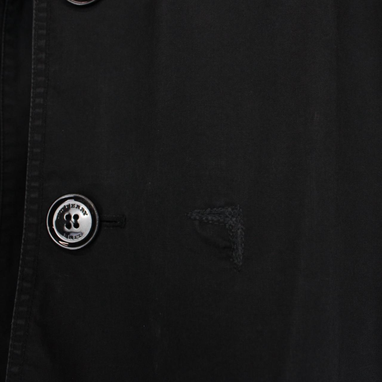 Burberry Brit Black Nova Check Double Breasted Belted Trench Coat