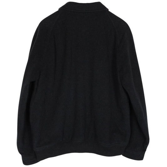 Vintage Burberry London Dark Grey Nova Check Lined Wool Harrington Jacket