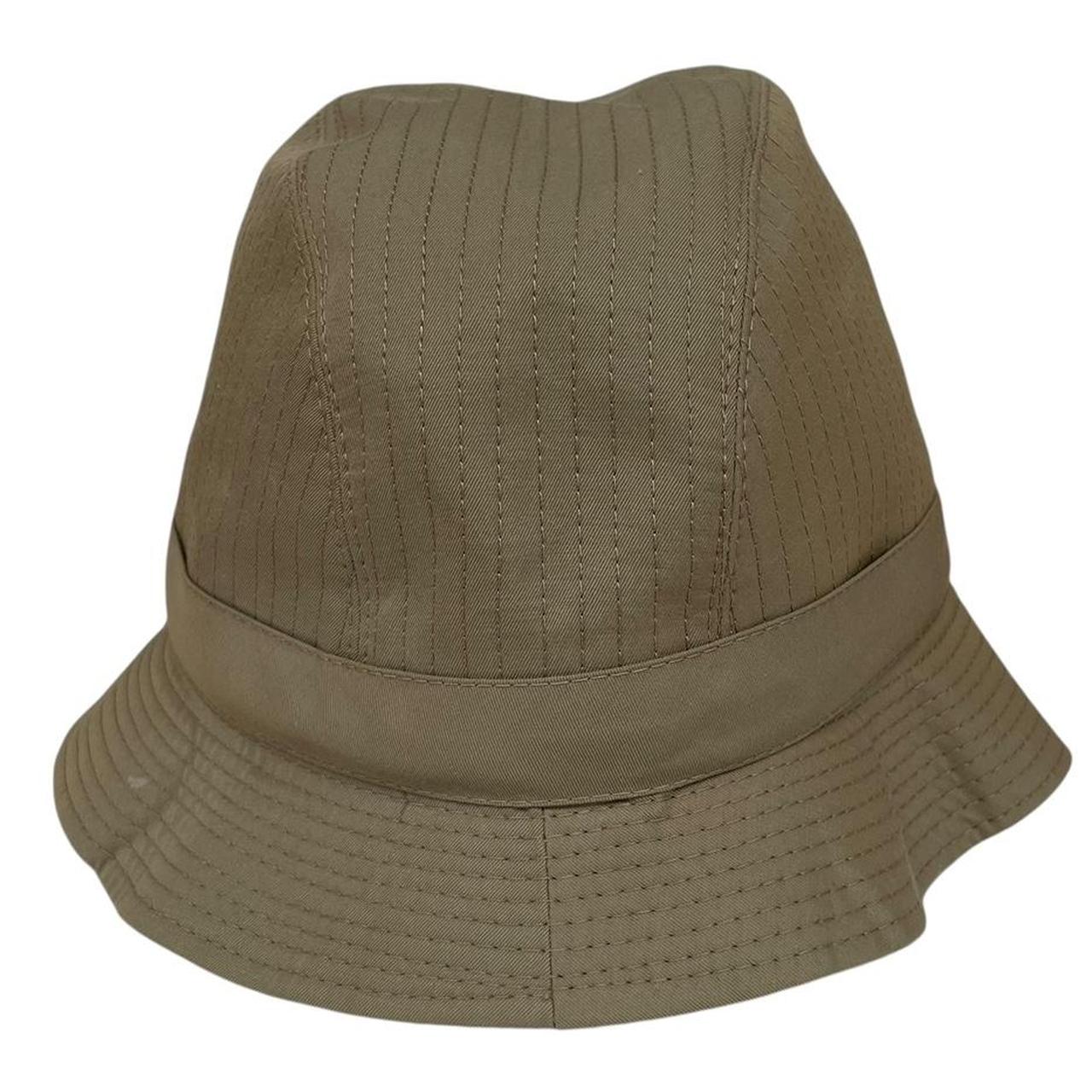 Vintage 80s Burberry Khaki Green Nova Check Cotton Bucket Hat