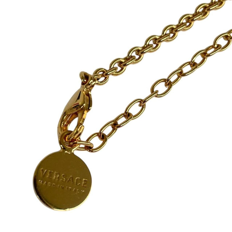 Versace Gold Tone Medusa Pendant Necklace