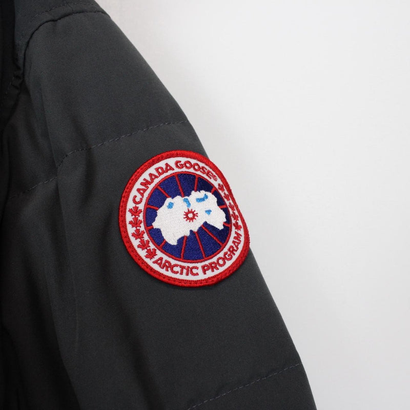 Canada Goose Graphite Grey Wyndham Parka Down Jacket with Fur Trim
