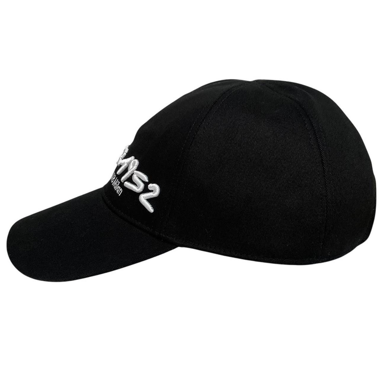 Moncler 1952 Black and White Embroidered Logo Baseball Cap