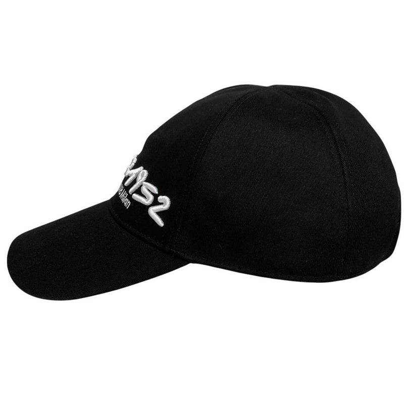 Moncler 1952 Black and White Embroidered Logo Baseball Cap