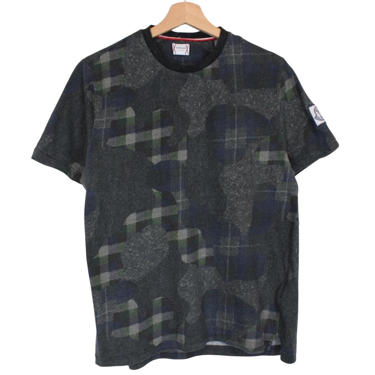 Moncler Gamme Bleu Dark Grey Logo Short Sleeve T-Shirt