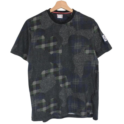Moncler Gamme Bleu Dark Grey Logo Short Sleeve T-Shirt