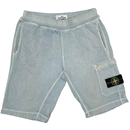 Stone Island SS 2017 Light Blue Cotton Jogger Shorts