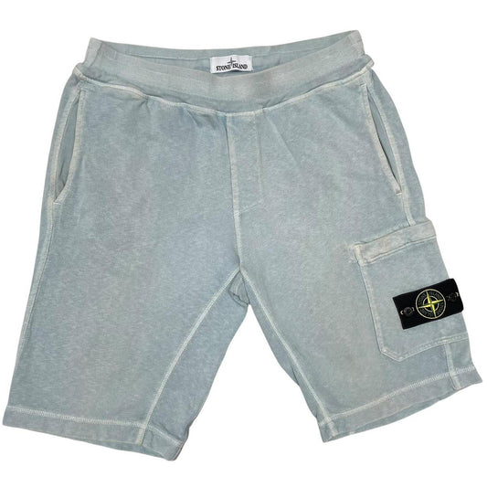 Stone Island SS 2017 Light Blue Cotton Jogger Shorts