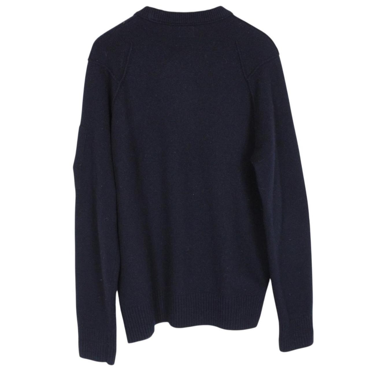 CP Company Navy Blue Wool/Nylon Knit Goggle Sweatshirt Jumper