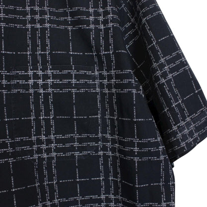 Vintage Burberry London Navy Blue Logo Print Short Sleeve Cotton Shirt