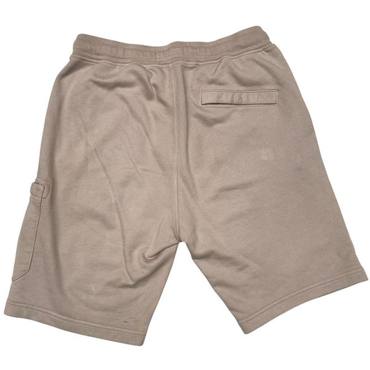 Stone Island Tan Brown Cotton Jogger Shorts