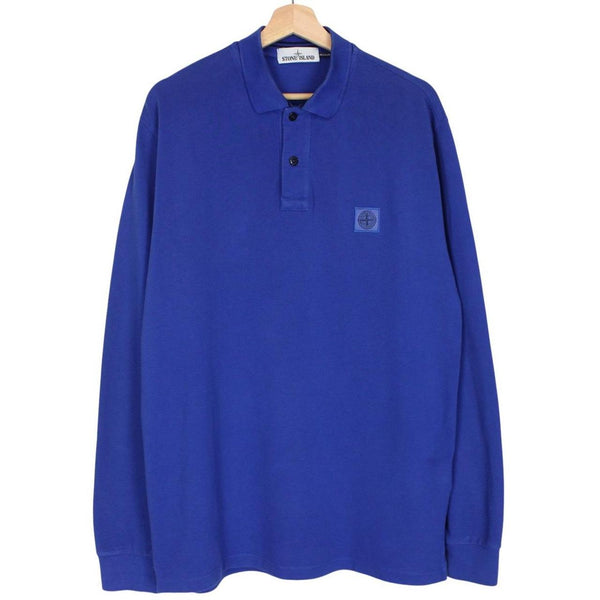 Stone Island AW 2016 White Long Sleeve Compass Polo Shirt
