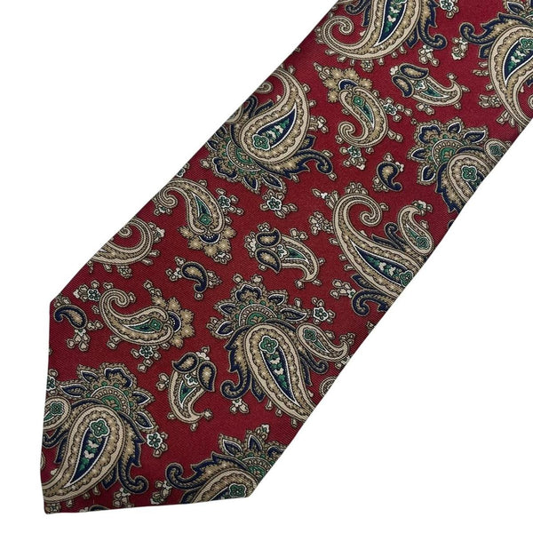 Givenchy burgundy tie with paisley pattern, made of polyester, excellent condition.