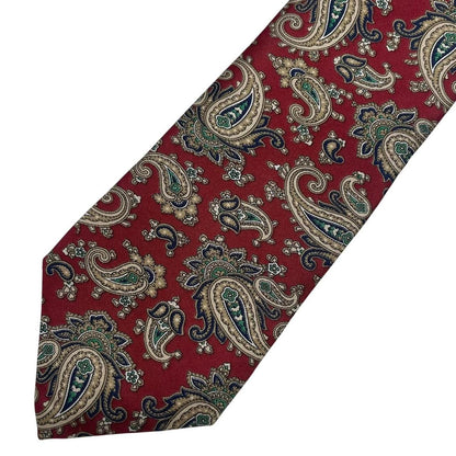 Givenchy burgundy tie with paisley pattern, made of polyester, excellent condition.