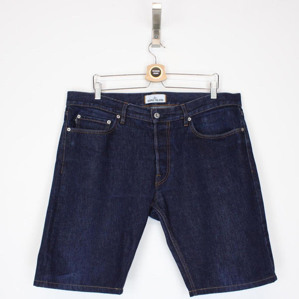 Stone Island AW 2017 Navy Blue Denim Shorts