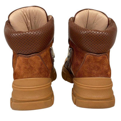 Gucci Brown and Tan GG Monogram Flashtrek Hiking Boots