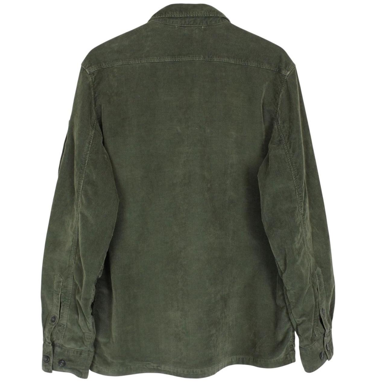 CP Company Green Button Up Lens Corduroy Overshirt