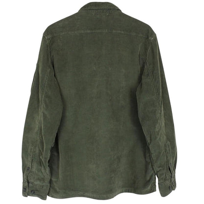 CP Company Green Button Up Lens Corduroy Overshirt