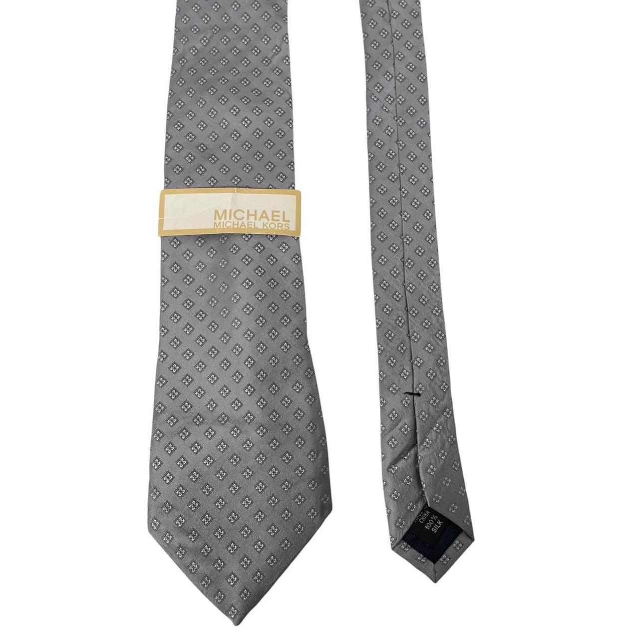 Michael Kors Silver Silk Tie