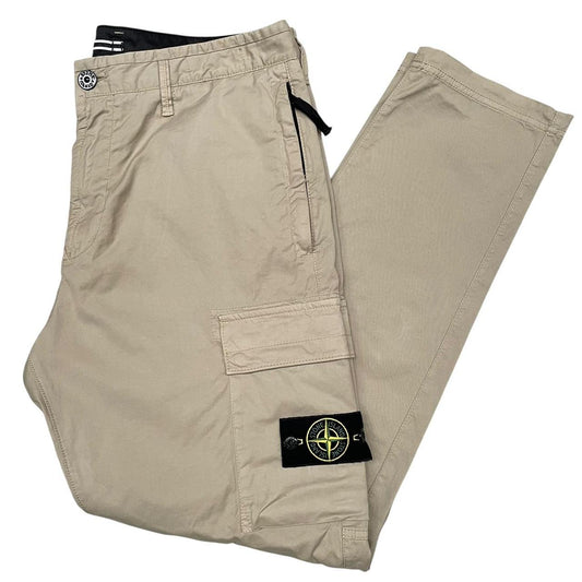 Stone Island SS 2022 Beige RE-T Fit Cargo Trousers