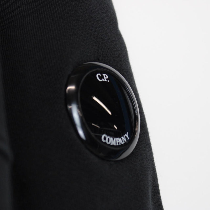 CP Company Black Cotton Lens Hoodie Jumper