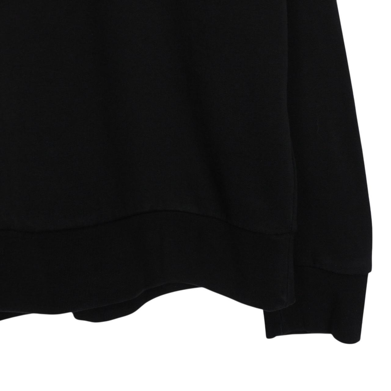 Moncler Black Cotton Logo Embroidered Sweatshirt Jumper