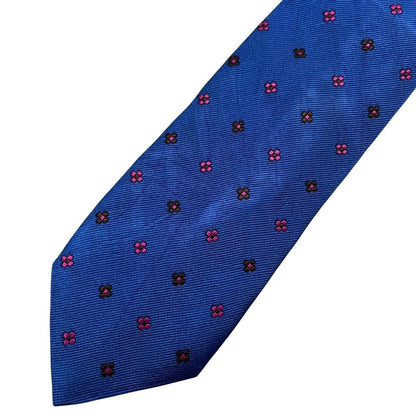 Ermenegildo Zegna blue silk tie with subtle sheen and classic design.