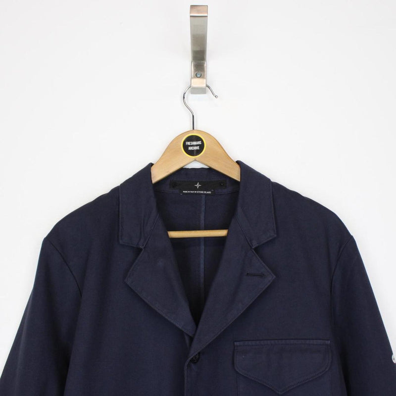 Vintage Stone Island Denims SS 2005 Navy Blue Button Up Cotton Jacket