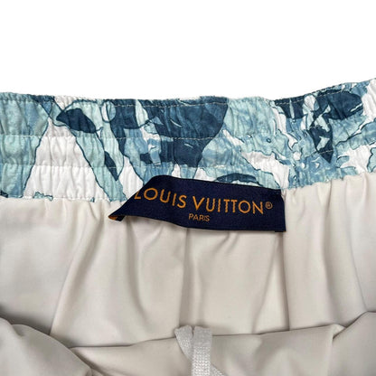 Louis Vuitton White and Blue Aquagarden Monogram Swim Shorts
