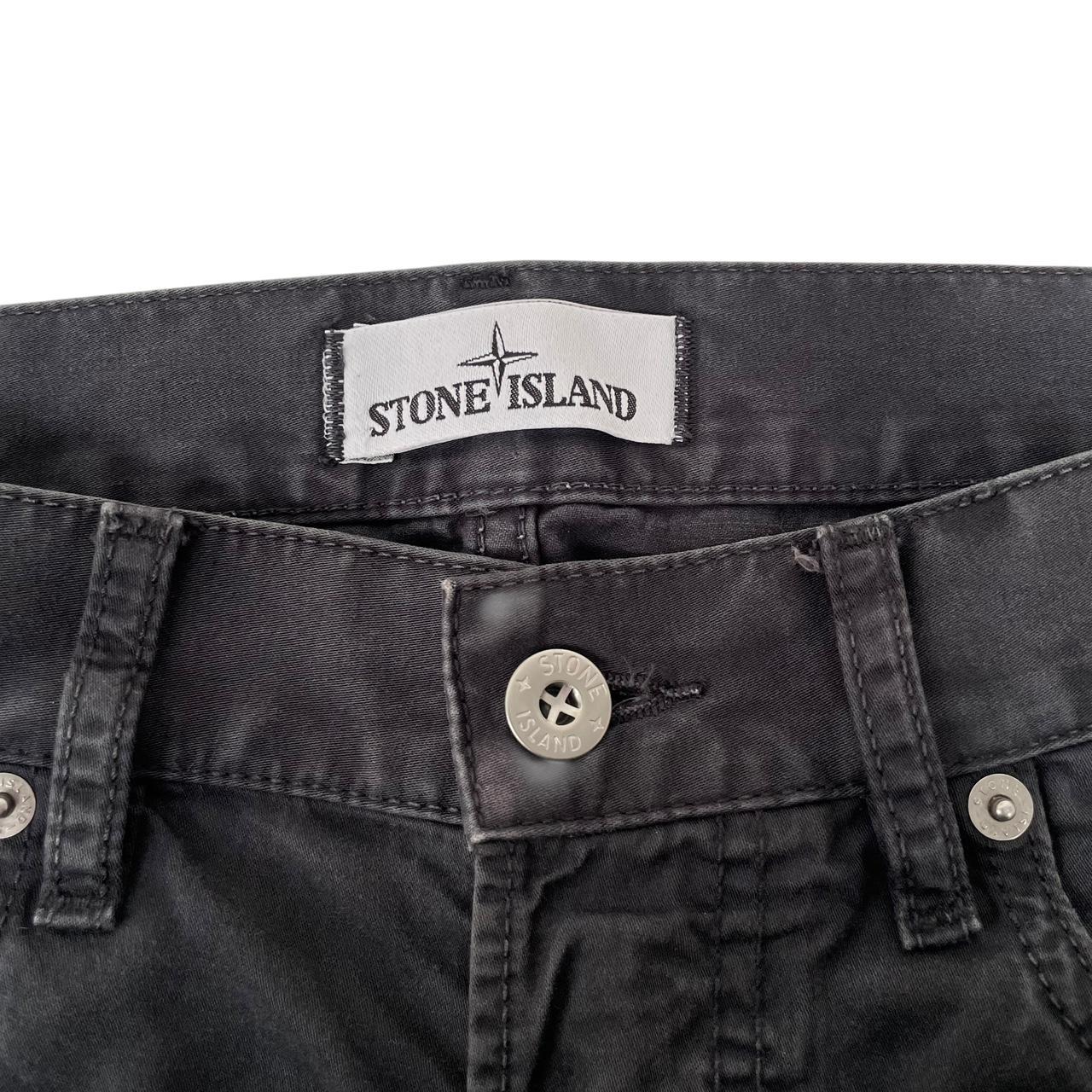 Stone Island AW 2017 Black Slim Fit Cotton Trousers
