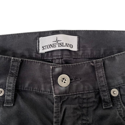 Stone Island AW 2017 Black Slim Fit Cotton Trousers
