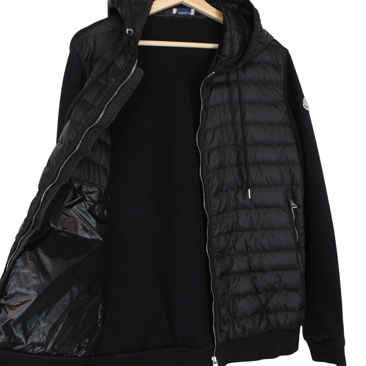 Moncler Black Full Zip Down Maglia Cardigan Jacket