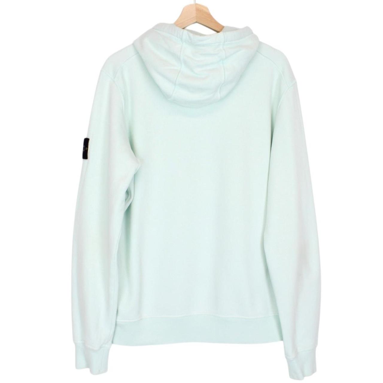 Stone Island AW 2022 Mint Green Cotton Hoodie Jumper