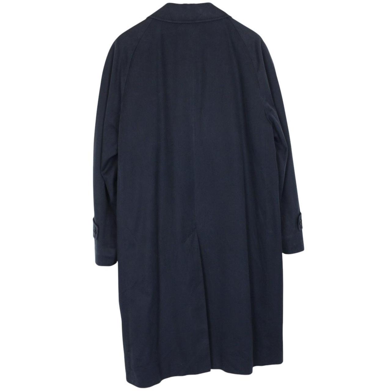 Vintage 90s Aquascutum Navy Blue Aqua 5 Single Breasted Trench Coat